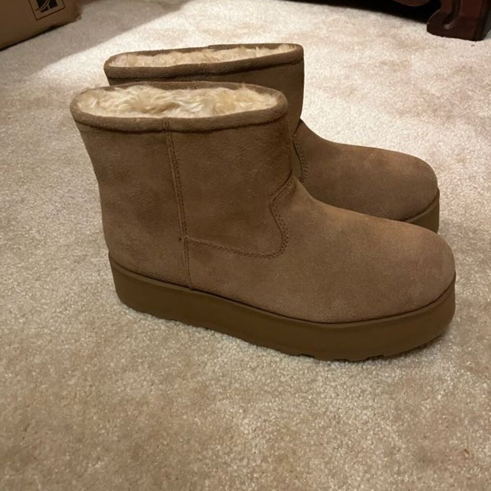Genuine Suede Platform Cozy Boots